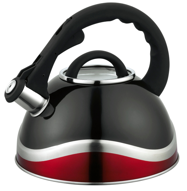 Hervidor de agua con silbato de acero inoxidable, acero inoxidable con fondo de inducción